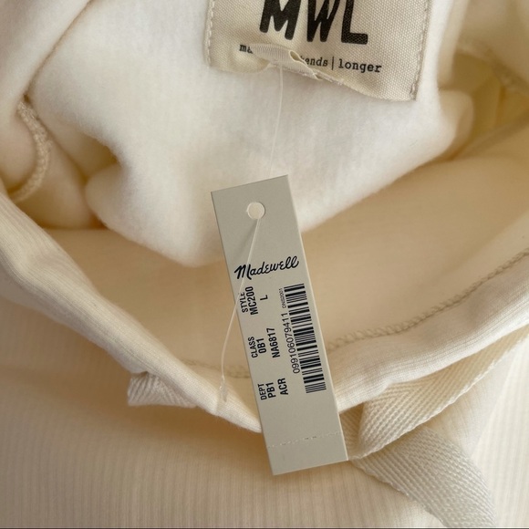 Madewell Ribbed Funnelneck Sweatshirt size Large - Picture 11 of 12